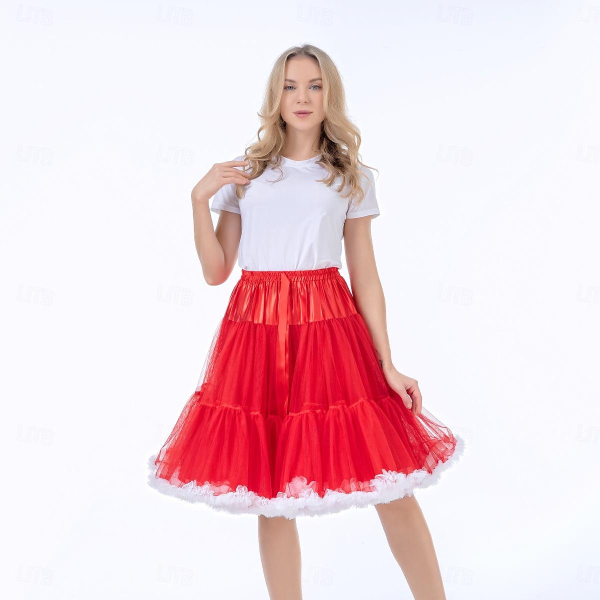 Retro Vintage 1950s Petticoat Hoop Skirt Tutu Under Skirt Princess Women's Halloween Carnival Masquerade Party / Evening Bachelorette Party Adults Skirts 2025 - $29.99 –P2