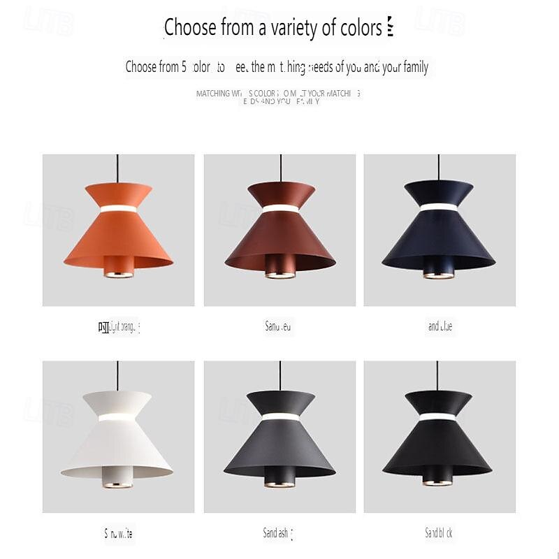 led pendellampe kjøkkenøy pendellampe 1-lys 15 cm enkelt design metallmalte overflater moderne nordisk stil soverom spisestue 110-240v 2025 - $168.99 –P6