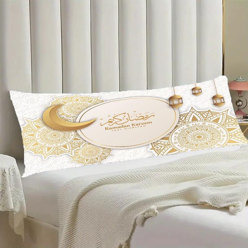 Eid Mubarak Ramadan Decorative Body Pillow Cover 1PC Soft Cushion Case Pillowcase for Bedroom Livingroom Sofa Couch Chair 2025 - $15.99 –P3
