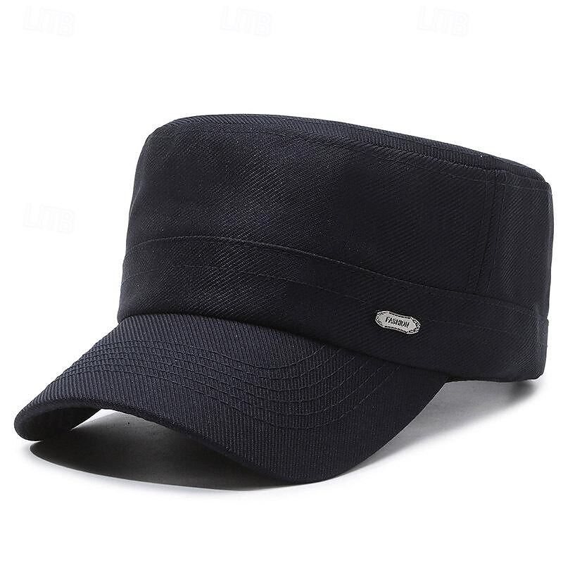 Per uomo Unisex Cappello basco Cappellino da baseball Berretto militare Cappello da cadetto Nero Blu marino Poliestere Vintage Di tendenza Informale Strada Giornaliero Liscio Regolabile Traspirante del 2026 a $6.99 –P3