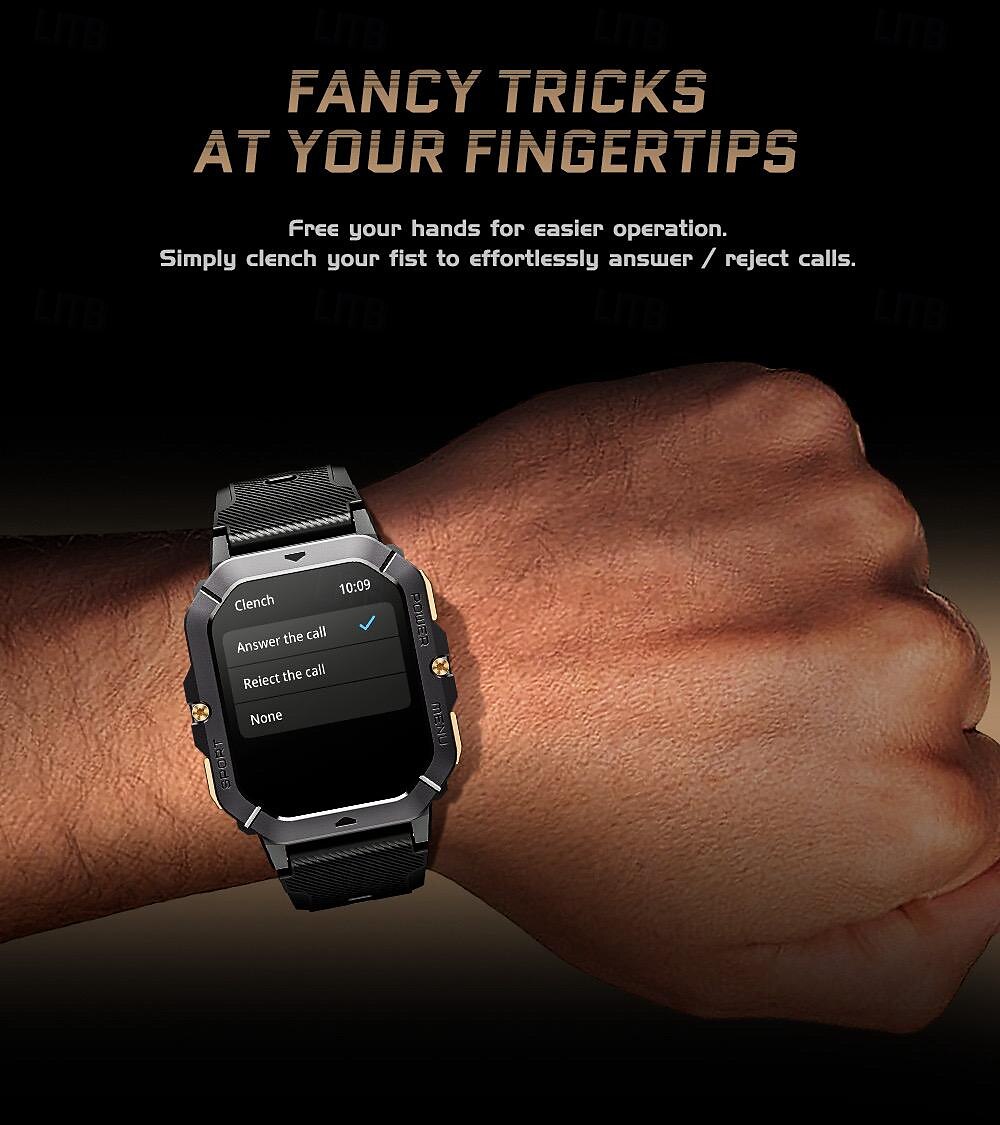 696 C28 Smart Watch 2.02 inch Smart Band Fitness Bracelet Bluetooth Pedometer Call Reminder Sleep Tracker Compatible with Android iOS Men Hands-Free Calls Message Reminder IP 67 42mm Watch Case 2025 - $52.99 –P11