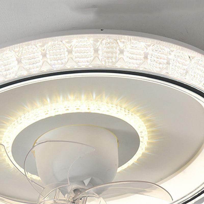 ventilateur de plafond LED globe suspendu au plafond sur table dimmable 1 lumière 50 cm conception unique 3 couleurs de lumière finitions peintes en acrylique style nordique moderne salle à manger de 2025 ? $385.49 –P3