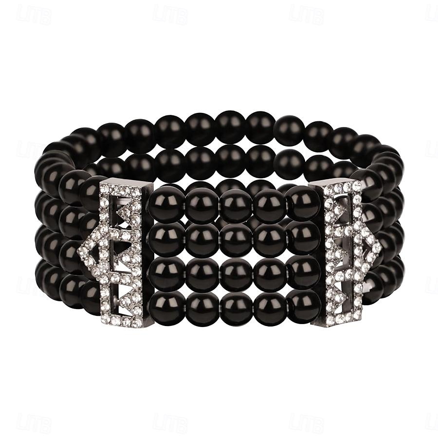 Anni 1920 Il grande Gatsby Abiti Fascia Flapper Il grande Gatsby Invitato al matrimonio Senza colletto Per donna Halloween Carnevale Mascherata Feste Mascherata Ricevimento di nozze Adulti Guanti del 2025 a $23.99 –P3