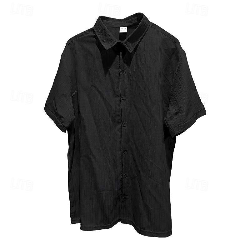 Herre Skjorte Sommerskjorte Uformell skjorte Strandskjorte Skjorte med knapper Svart Rosa Navyblå Lyseblå Kortermet عادي Aftæpning Feriereise Hawaiisk Klær Polyester Mote Fritid Bekvem 2025 - $22.99 –P11