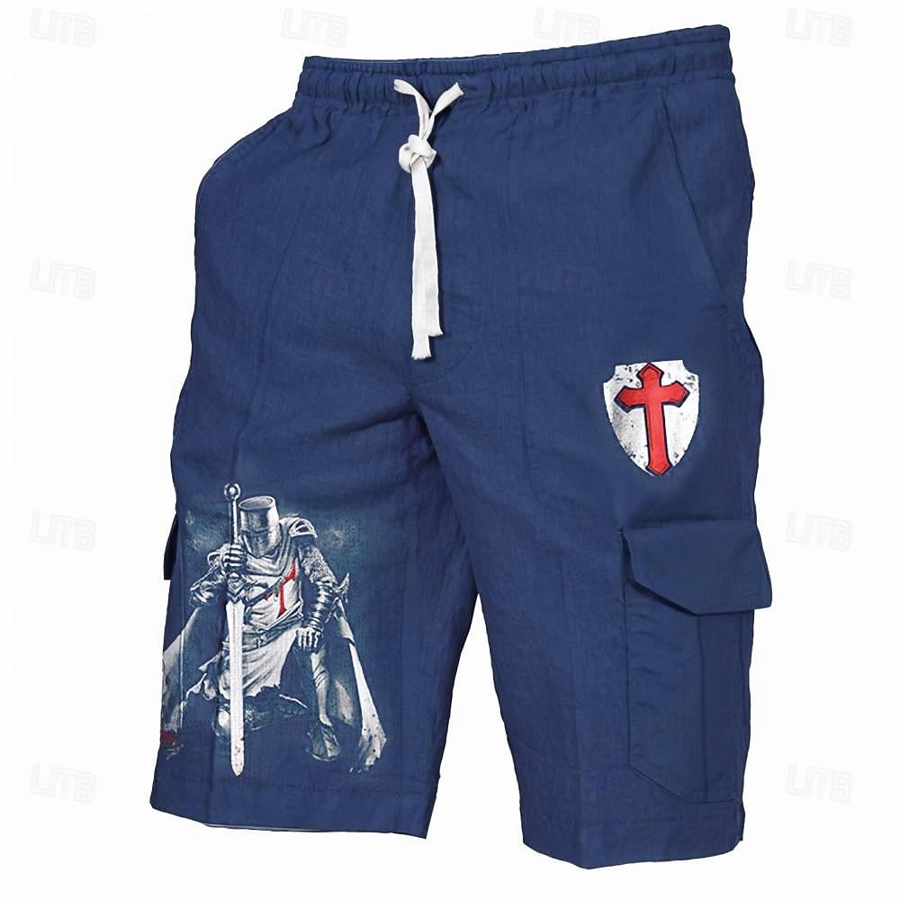 Bărbați Σταυρός Pantaloni Scurți Talie medie Vacanță Modă Șic Stradă În aer liber Casual Concediu Buzunare laterale Cordon Designer Îmbrăcăminte 2025 - $19.99 –P9