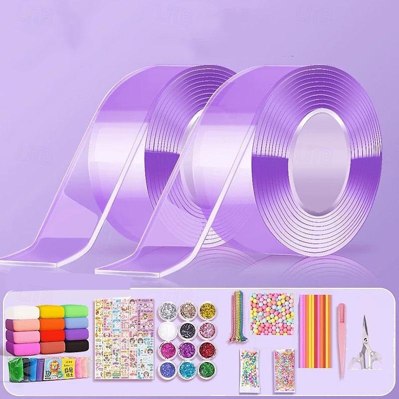 نانو لاصق الضغط تهب فقاعة الضغط لاصق الأرز لزجة لاصق على الوجهين مجموعة شريط نانو DIY 2025 - $31.99 –P16