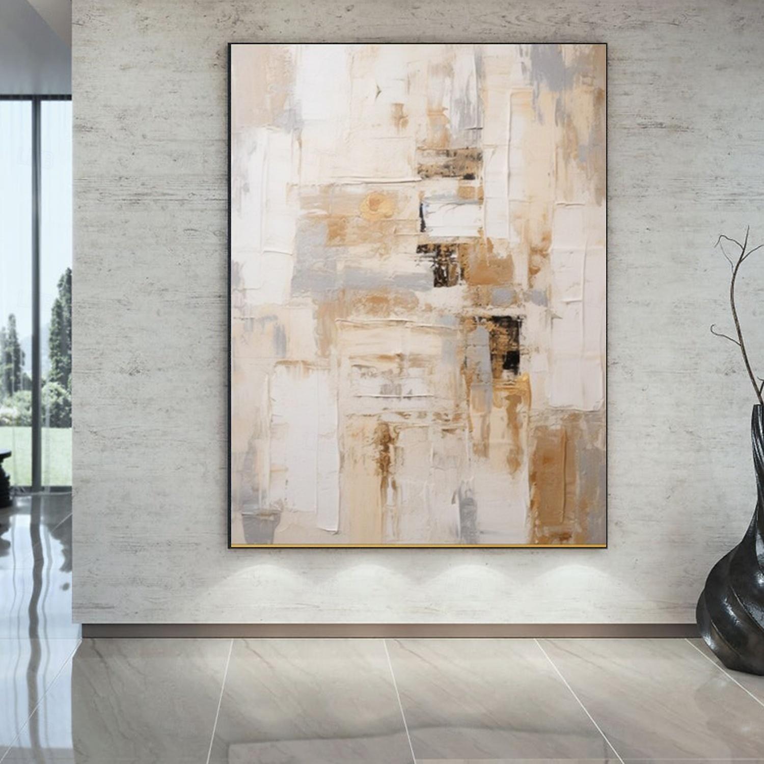 pittura a olio fatta a manotela decorazione di arte della paretepittura astratta coltellopaesaggio gialloper la decorazione domestica arrotolata senza cornice pittura non stirata del 2025 a $108.99 –P6