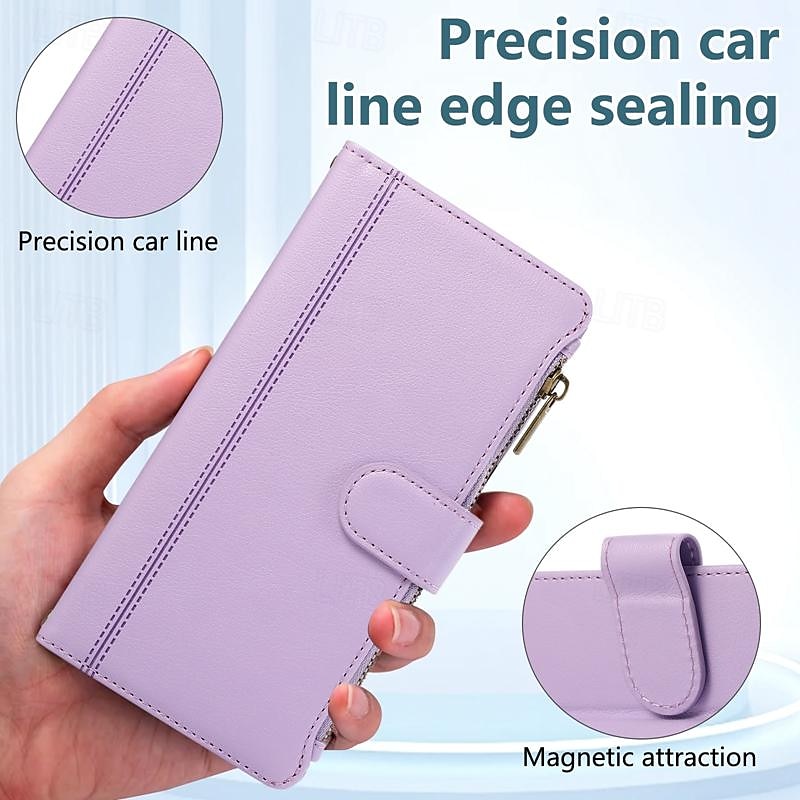 Phone Case For iPhone 16 iPhone 15 Pro Max Plus iPhone 14 13 12 11 Pro Max Plus Mini SE Back Cover with Stand Holder Magnetic Zipper Retro TPU PU Leather 2025 - $20.99 –P8