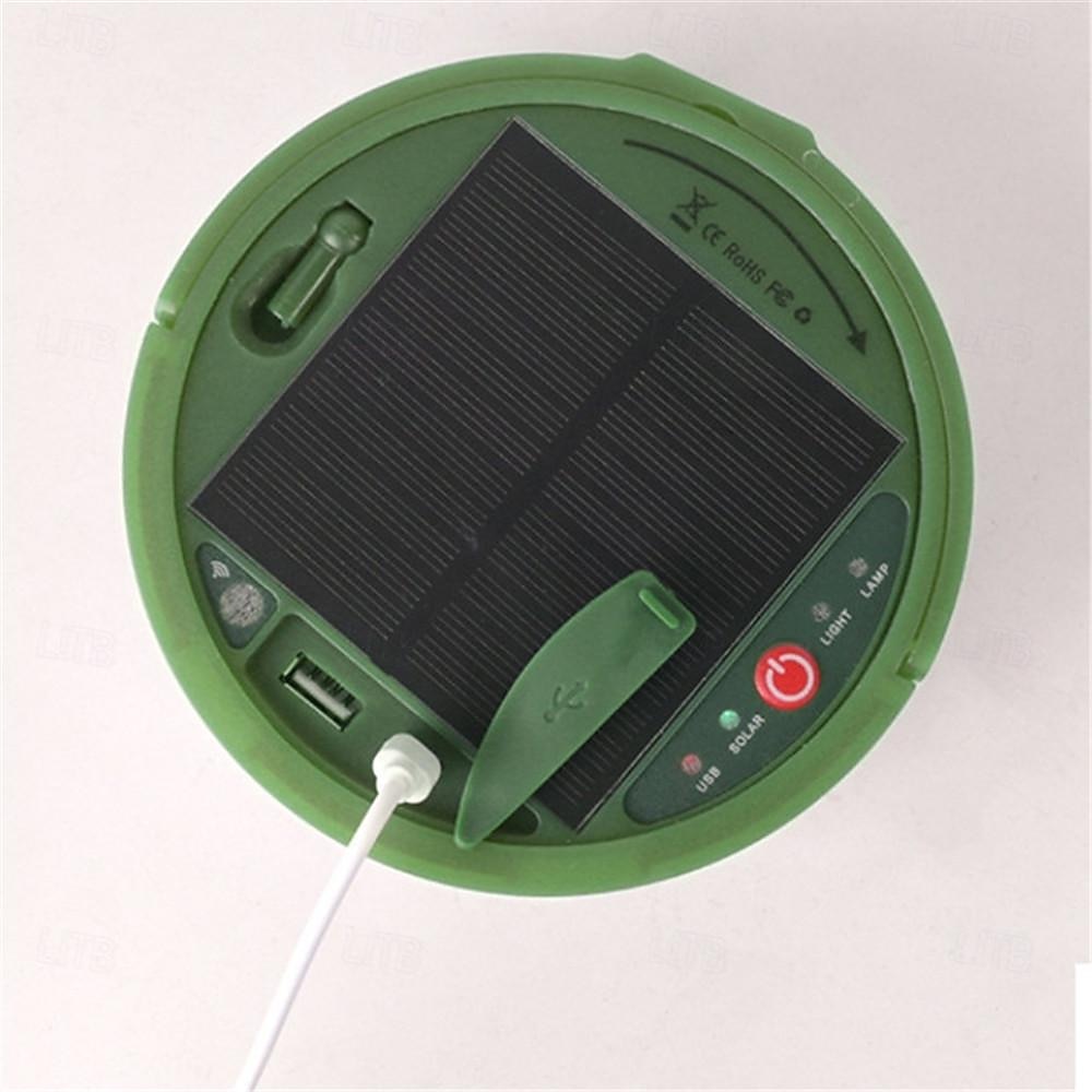 Chowane łańcuchy świetlne Solar Camping String Lights Zewnętrzne oświetlenie namiotu USB akumulator 33 stopy/10 m 100 diod LED do pieszych wędrówek na kempingu 2025 - $49.99 –P3