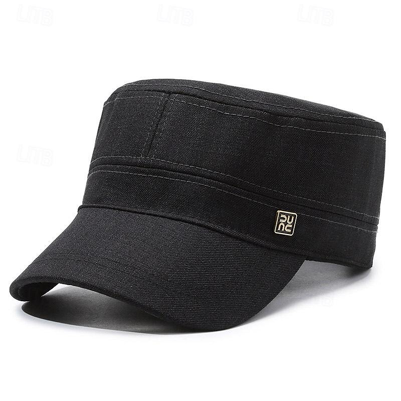 Pánské Unisex PLacatá čepice Kšiltovka Vojenská čepice Kadetský klobouk Černá Námořnická modř Polyester Vinobraní Módní Na běžné nošení ulice Denní Bez vzoru Nastavitelná Prodyšné 2025 - $6.49 –P3