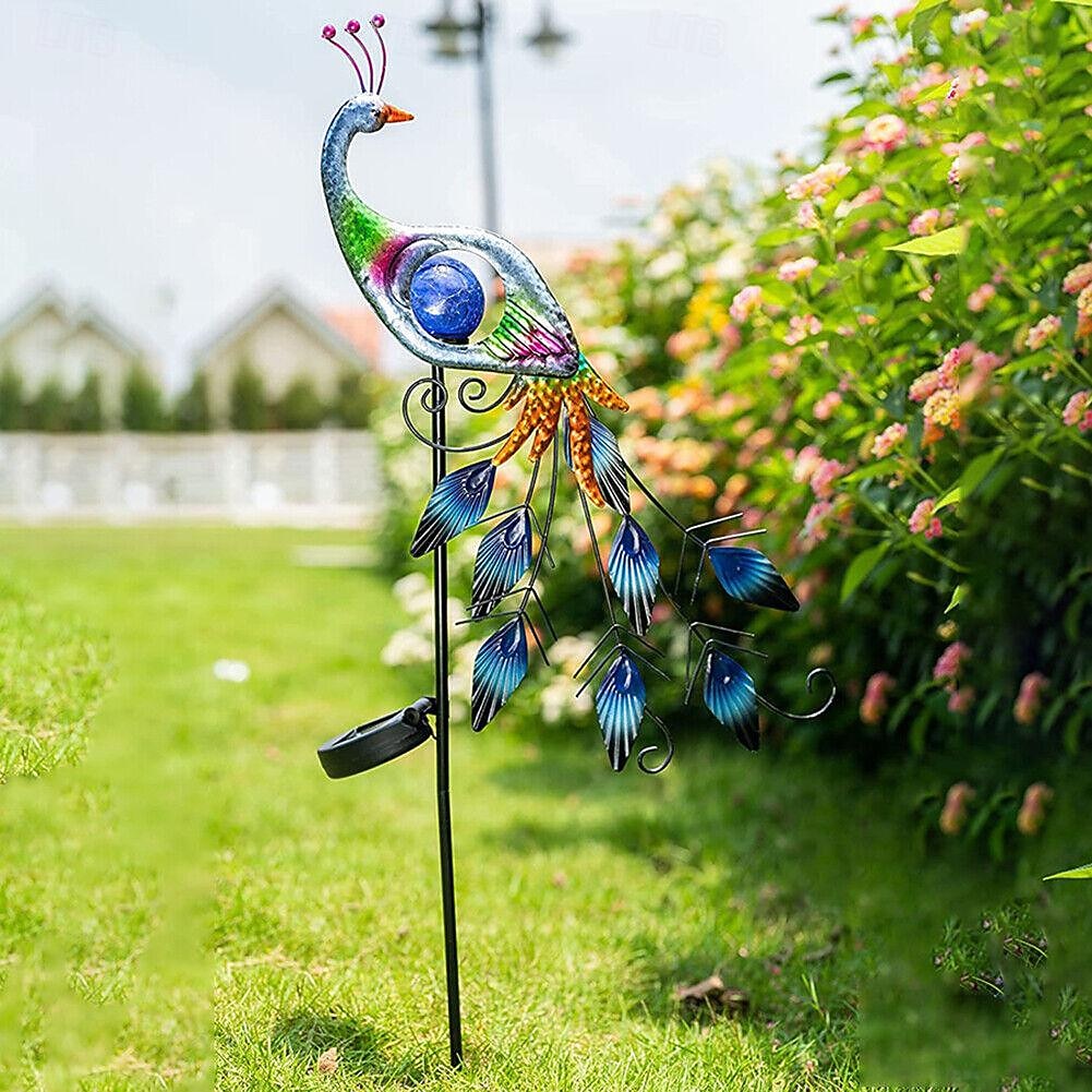 Solar Garden Lights Outdoor Metal Peacock Garden Decor Solar Path Light Stakes IP65 Waterproof Landscape Light for Outdoor Yard Walkway Patio Lawn Ornaments 2026 - $58.99 –P6