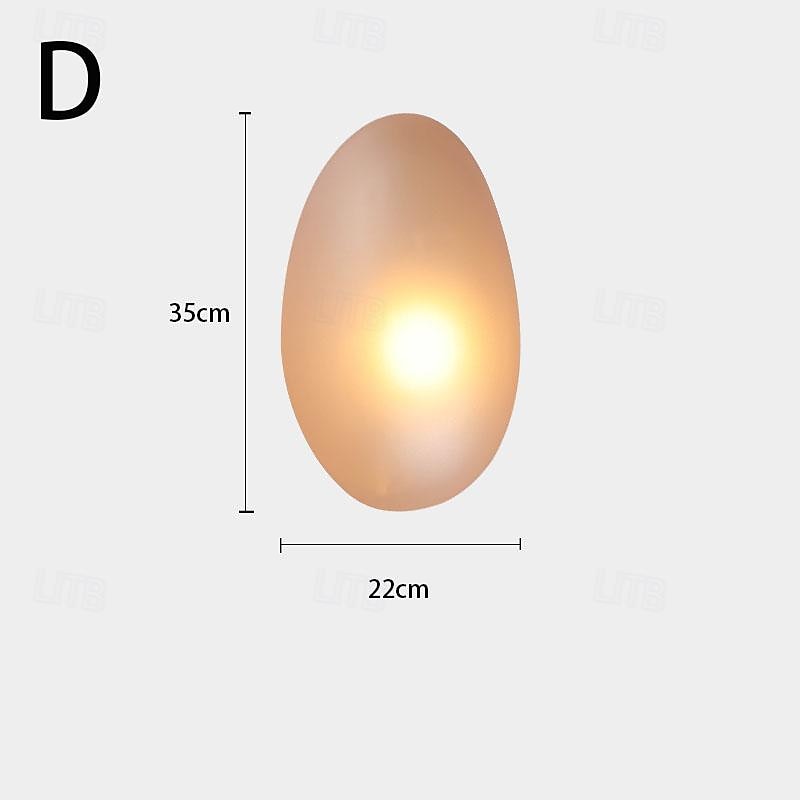 led nástěnné svítidla 7w severská nástěnná svítidla obývací pokoj designová lampa moderní sklo oblázkové nástěnné světlo dekorace ložnice osvětlení schodišťové světlo 85-265v 2025 - $124.99 –P4