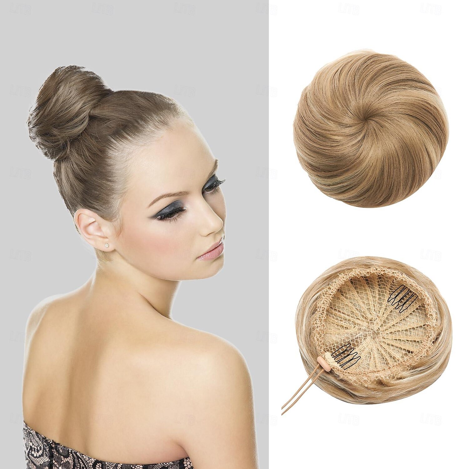 Extension per chignon per un'acconciatura istantanea con coulisse: chignon da balletto perfetti con posticci per capelli finti e fermagli per chignon della Principessa Leia del 2025 a €7.99 –P1