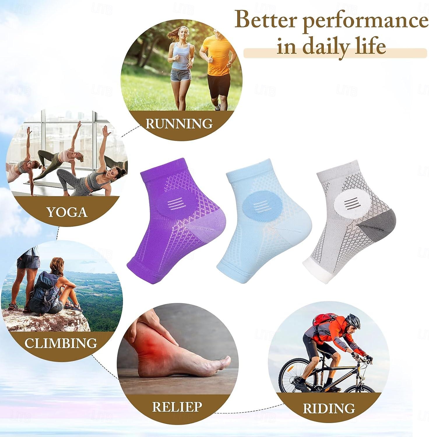 3Pairs Neuropathy Socks - Soothe Relief Compression Socks 20-30 mmHg - Comprex Ankle Sleeves for Arch Support, Achilles Tendonitis, and Foot Pain Relief 2025 - $23.99 –P6