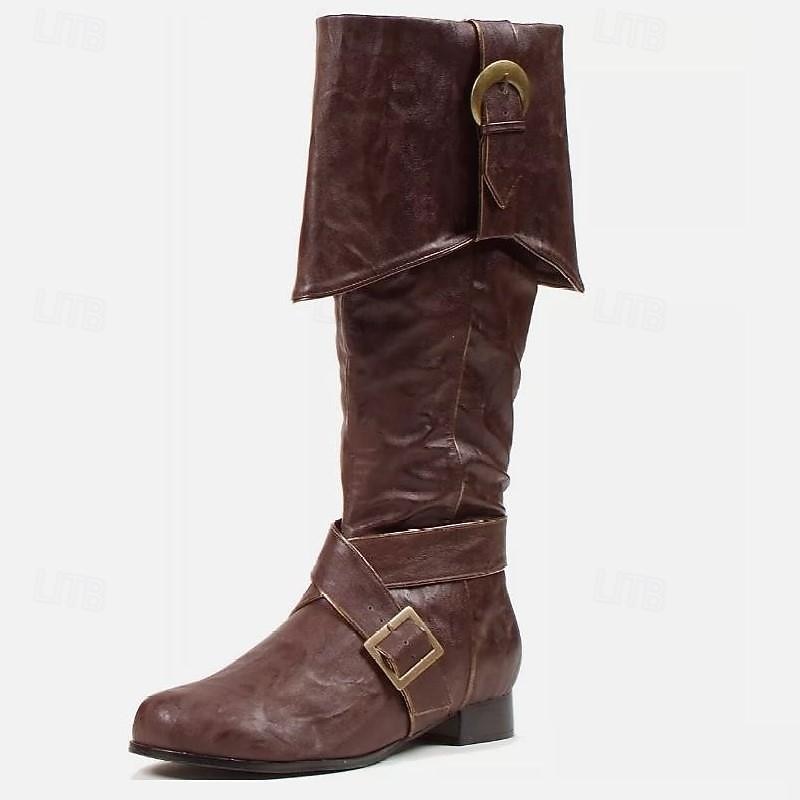 Epocă Medieval Renascentist Încălțăminte Cizme plate de jazz Pirat Viching Cruciat Mată Costume de fancy Bărbați Pentru femei Unisex Celtic Pirat Steampunk Halloween Carnaval Mascaradă Performan 2026 - $95.99 –P5