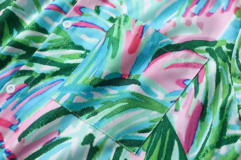 dames strand cover-up lange mouw v-hals marine print knoopsluiting roltab mouw wit blauw one size resortkleding zomer zeeleven patroon kleding kleding 2025 - $46.99 –P4