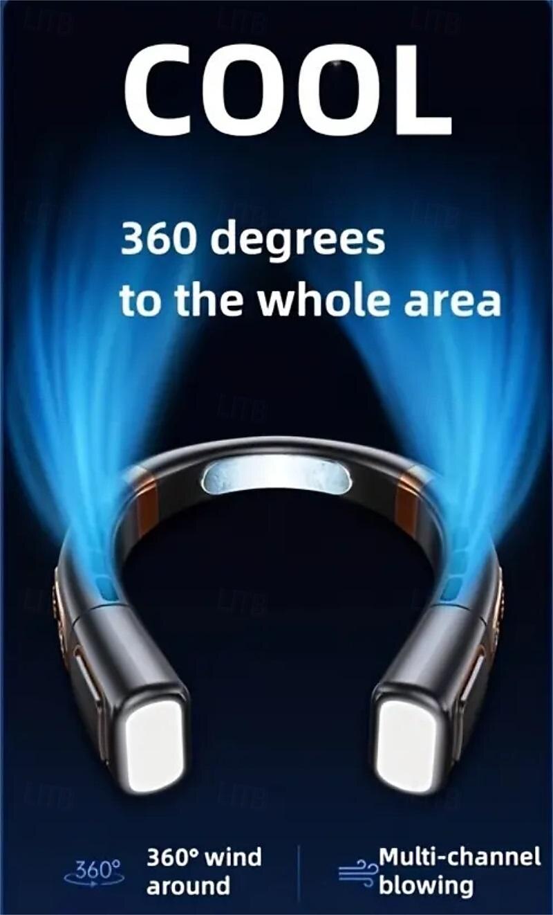 Draagbare 5-Snelheid Nekventilator – Aanraakbesturing Stille Luchtkoeler USB-aangedreven voor Buitensport en Reizen 2026 - $31.99 –P6