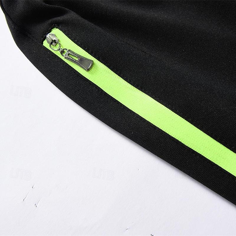 Herr Svett shorts Shorts Casual shorts Lappverk Snörning Elastisk midja Färgblock Komfort Andningsfunktion Kort Utomhussport Dagligen Löpning Elegant Ledigt Svart / röd Svart Microelastisk 2025 - $13.99 –P10
