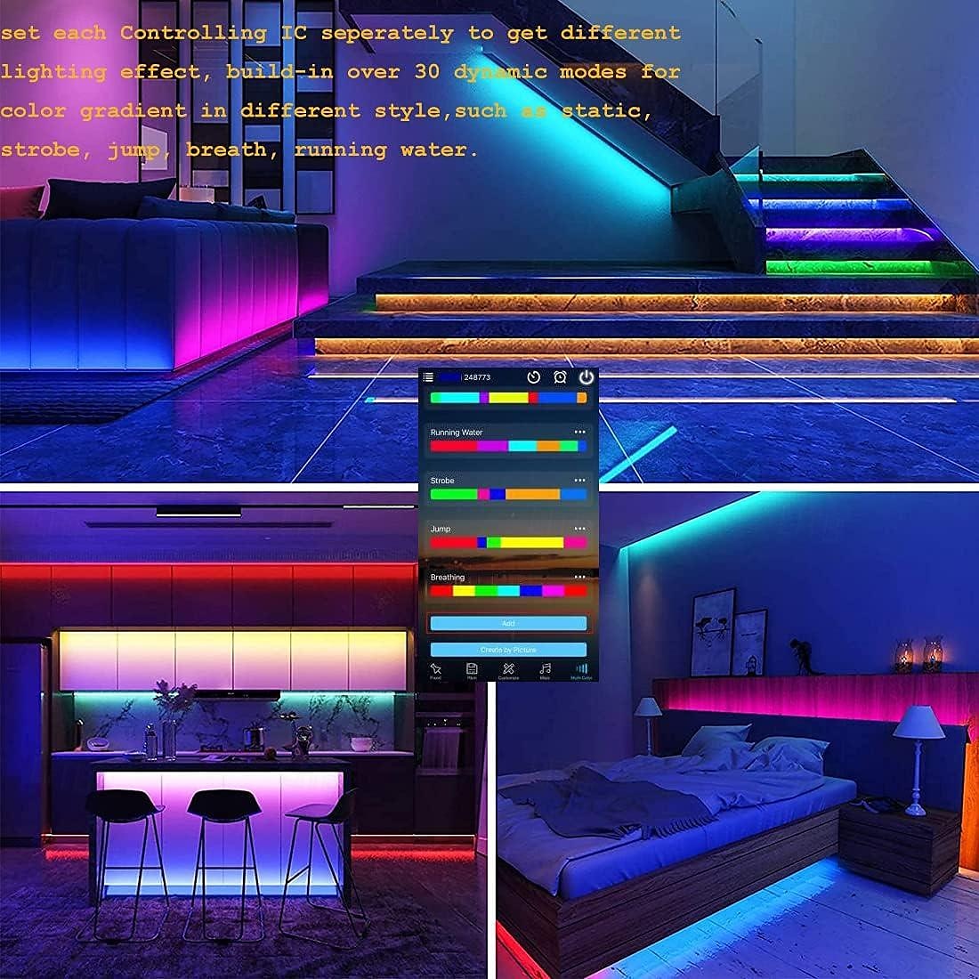 Waterproof Neon Light Strip Light WS2811 LED Light Bar Neon Light 2-5M Addressable RGB Rainbow Pixel Light Bar Supply WIFI APP Control Synchronize Music Control to DIY LED Neon Sign Art Wall Decoration Lighting DC12V Including Power 2025 - $50.99 –P12