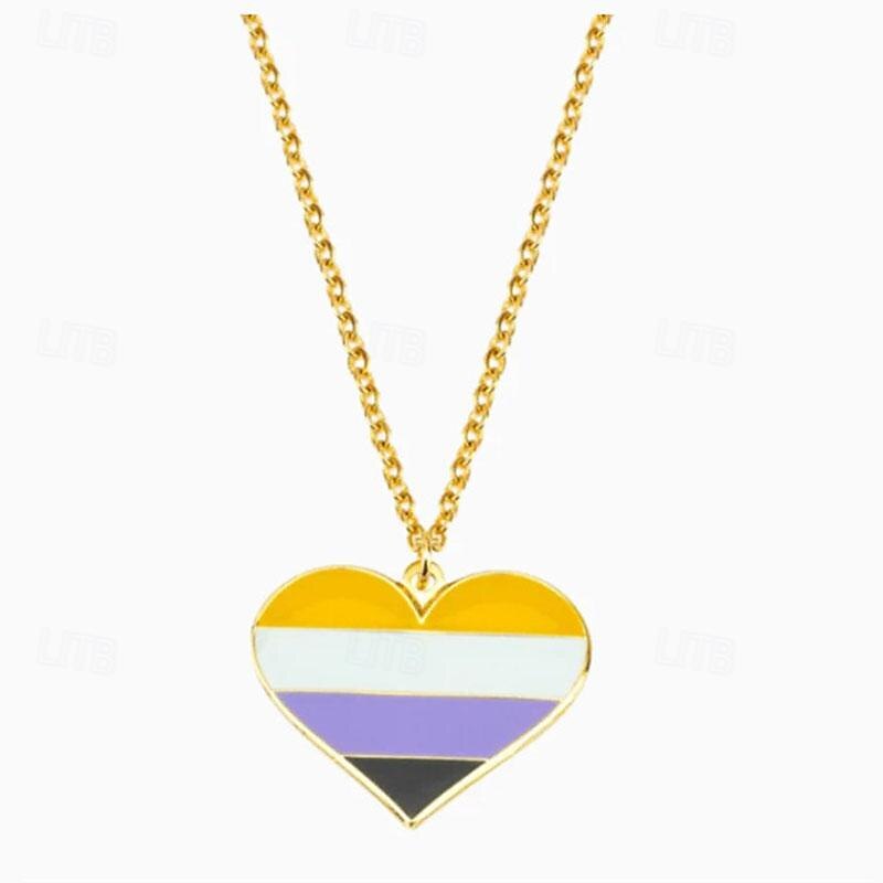 trots maan regenboog liefde vormige hanger ketting gepersonaliseerde mode eenvoudige homoseksuele enkellaags halsketting 2025 - $24.99 –P7