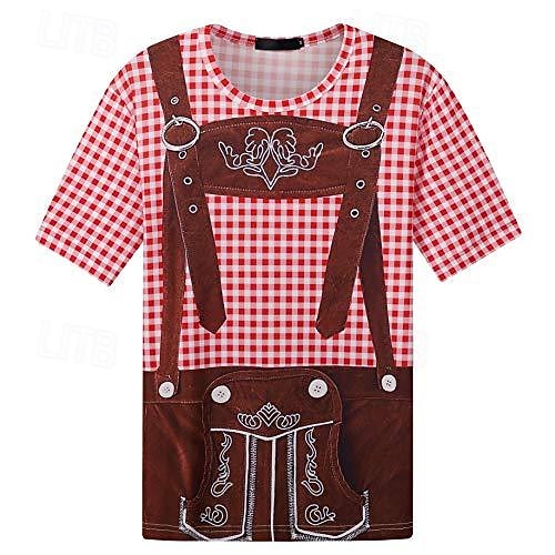 Tricou lederhosen Petrecere Casual Tricou Grafică pentru Bărbați Adulți Imprimare 3D pentru Carnaval Bere Oktoberfest Vacanță Petrecere 2026 - $20.99 –P10