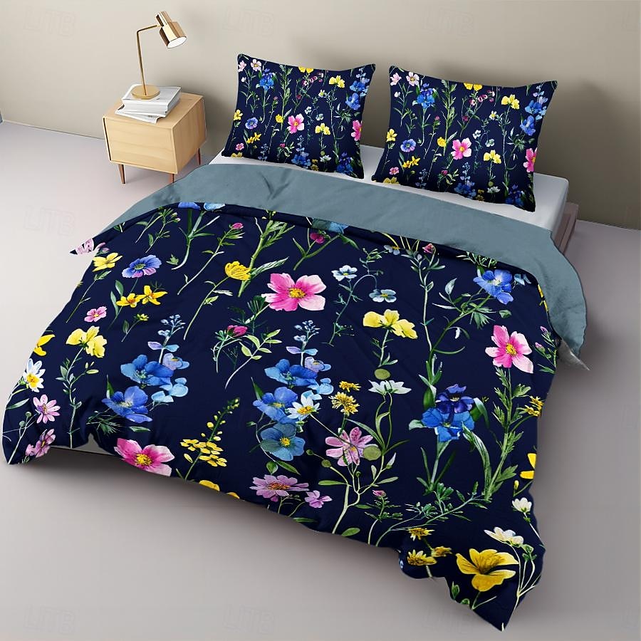 Planta flores capa de edredão conjunto de cama conjunto de 2 peças conjunto de 3 peças leve macio curto pelúcia engrossado feltro conjunto de cama quadrada de 2025 por $60.99 –P18
