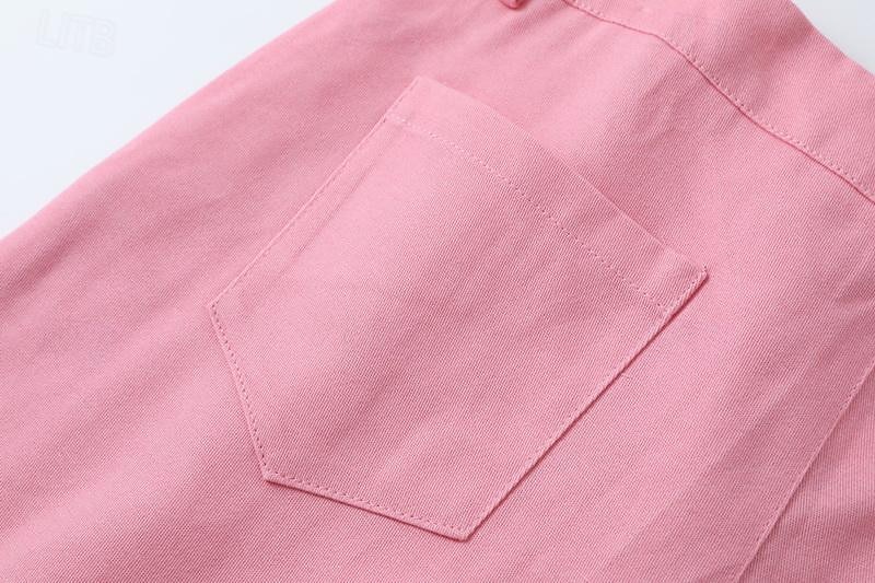 Men's Pink Shorts Shorts Summer Shorts Casual Shorts Buttons Front Pocket Plain Comfort Breathable Short Casual Daily Holiday Fashion Designer Black White 2025 - $19.99 –P5