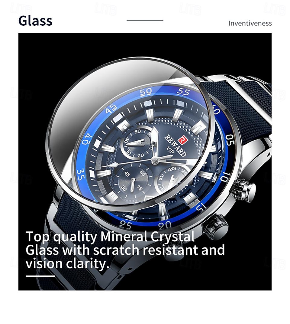 Men Quartz Watch Outdoor Sports Fashion Casual Luminous Calendar Chronograph Waterproof Steel Silicone Gel Watch 2026 - $67.99 –P12