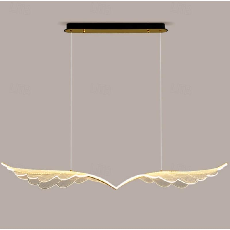 lampada a sospensione a led ali d'angelo 1 luce 120 cm acrilico piuma elettrolitico artistico stile nordico caffè sala da pranzo 110-240 v solo dimmerabile con telecomando del 2025 a $599.99 –P2