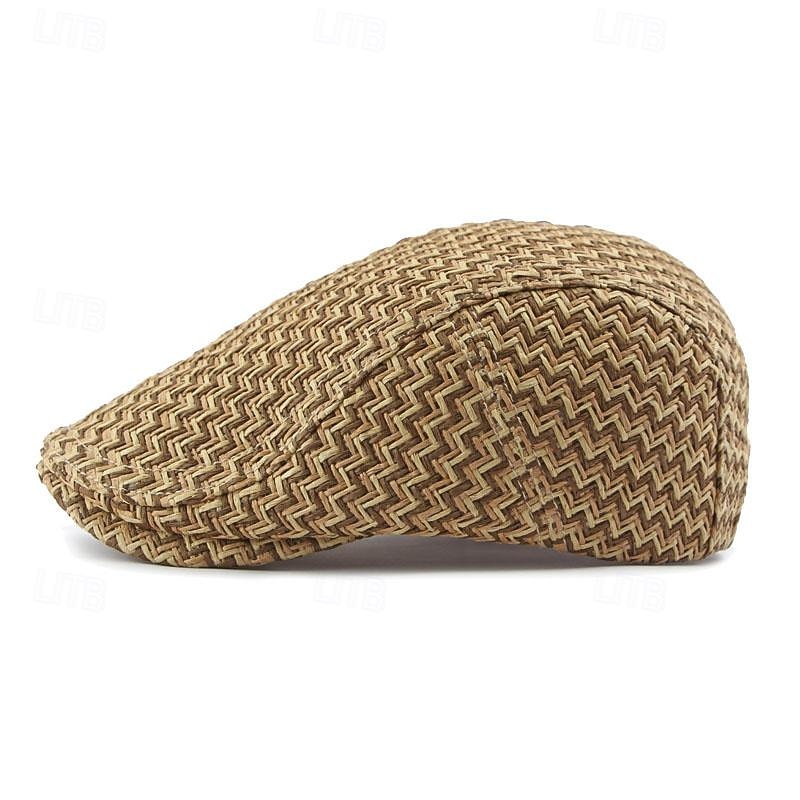 Men's Flat Cap Ascot Hat Newsboy Hat Camel Brown Polyester Fashion Casual Street Daily Plain Adjustable Sunscreen Breathable 2026 - $13.49 –P7