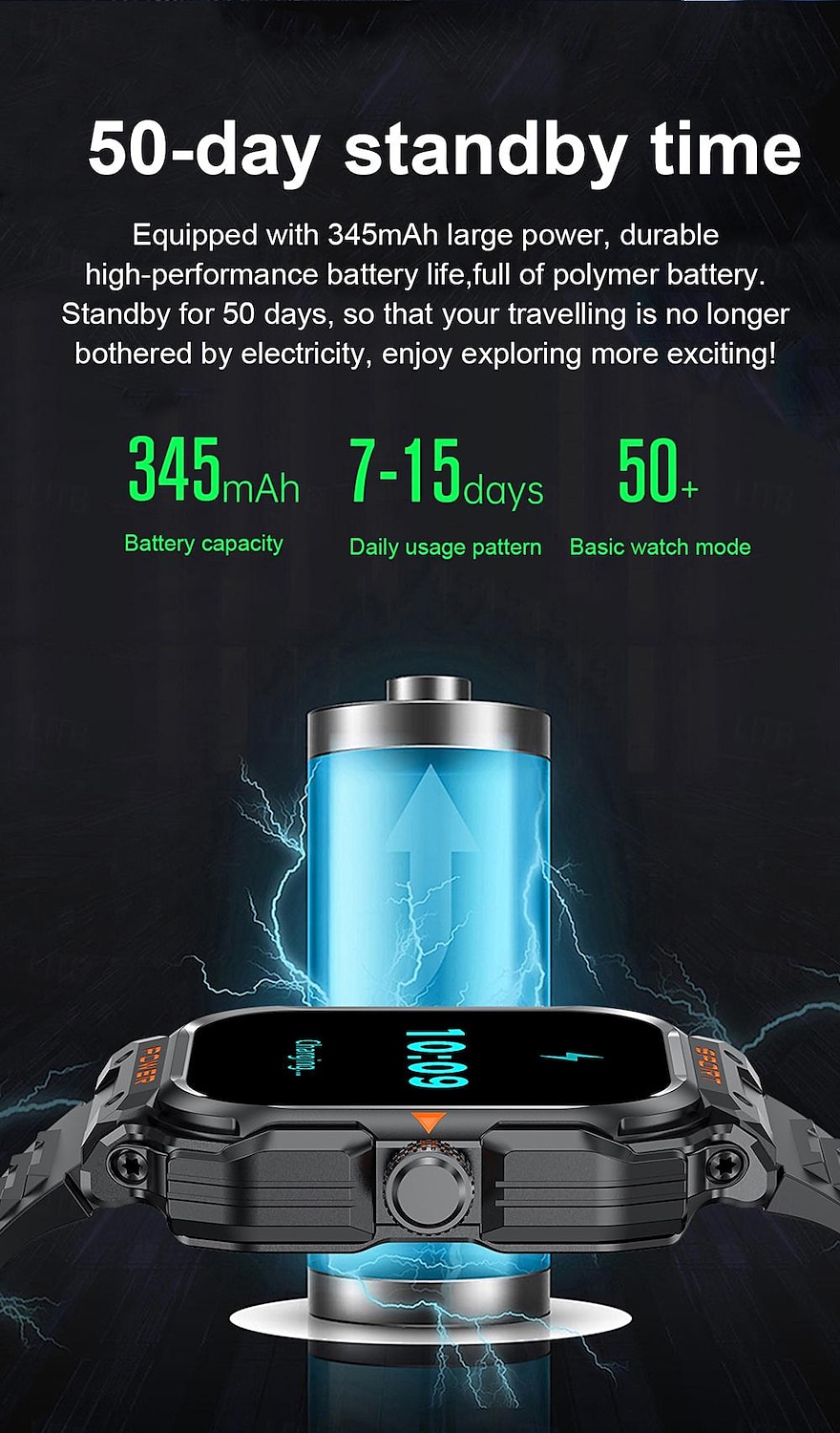 iMosi GT55 Smart Watch 2.01 inch Smartwatch Fitness Running Watch Bluetooth Pedometer Call Reminder Sedentary Reminder Compatible with Android iOS Unisex Long Standby Hands-Free Calls Waterproof IP 67 2026 - $85.99 –P9