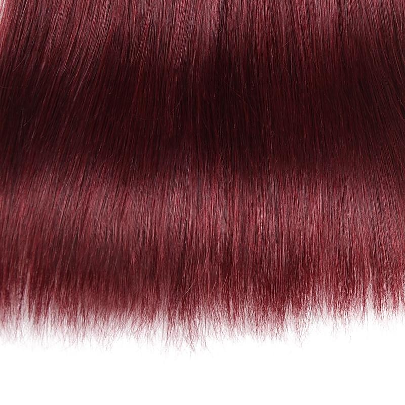 vin rouge # 99j remy cheveux humains tisser 12-30 pouces de long soyeux droite non transformés vierges brésiliens extensions de trame de cheveux pour les femmes 3pcs de 2025 ? $132.99 –P7