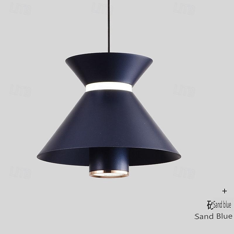 led pendellampe kjøkkenøy pendellampe 1-lys 15 cm enkelt design metallmalte overflater moderne nordisk stil soverom spisestue 110-240v 2025 - $168.99 –P12