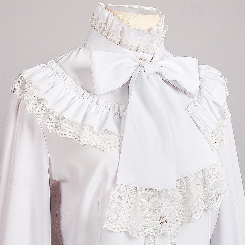 Retro Vintage Mittelalterlich Renaissance Bluse / Hemd Pirat Prinzessin Einfarbig Damen Seeräuber königlich Steampunk Halloween Karneval Maskerade Alltagstauglich Erwachsene Hemd 2025 - $39.99 –P19