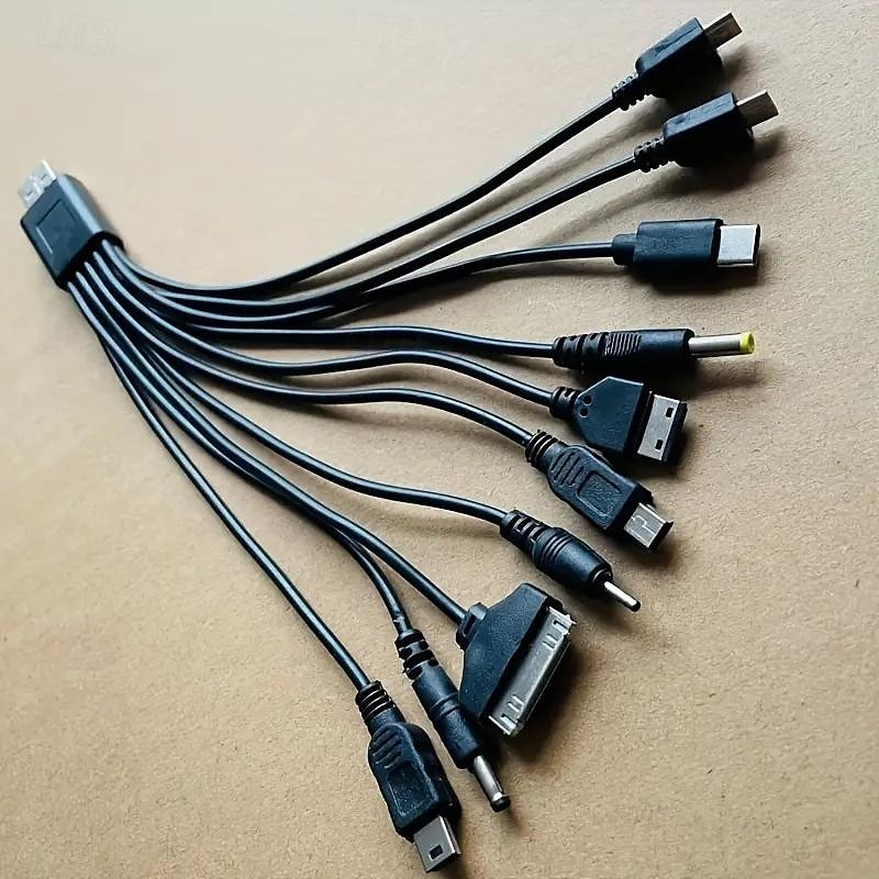 2025年 ドラッグテンデータケーブル、携帯電話USB10、キャンプライト1個、充電トレジャー、10イン1充電ケーブル  コレクション – $11.99 –P7