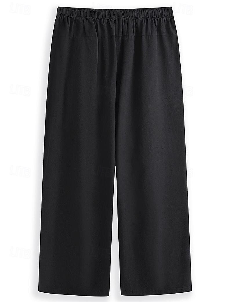 Homens Calção Shorts de linho Shorts de verão Shorts de praia Calças Capri Com Cordão Cintura elástica Bolso frontal Tecido Conforto Respirável Diário Feriado Para Noite Havaiana Boho Preto Branco de 2025 por $20.99 –P4