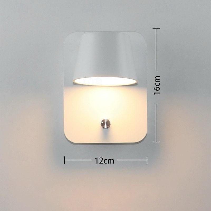 applique da parete per interni a led lampada da lettura sul comodino con versione luce notturna e interruttore indipendente ruotabile a 350° per camper applique da parete in metallo soggiorno camera del 2025 a $58.99 –P4