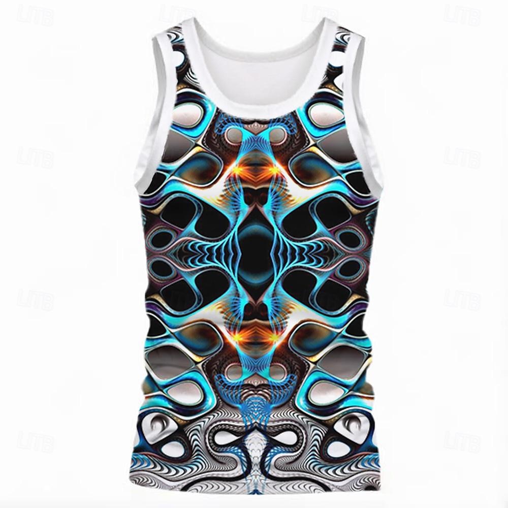 Hombre 3D Tanque Sin Mangas Camiseta Cuello Barco Camisa Feo Exagerado Carnaval Fiesta Casual Negro Verano Ropa S M L XL XXL XXXL 2025 - $16.49 –P1