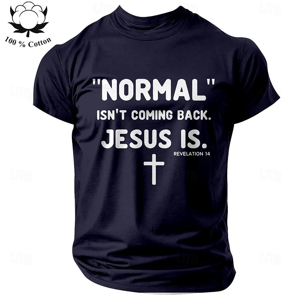 Hombre Camiseta Camiseta superior Palabra Refranes y citas Jesús Cuello Barco Ropa Impresión 3D Calle Diario Deportes Manga Corta Moda 2025 - $15.99 –P2