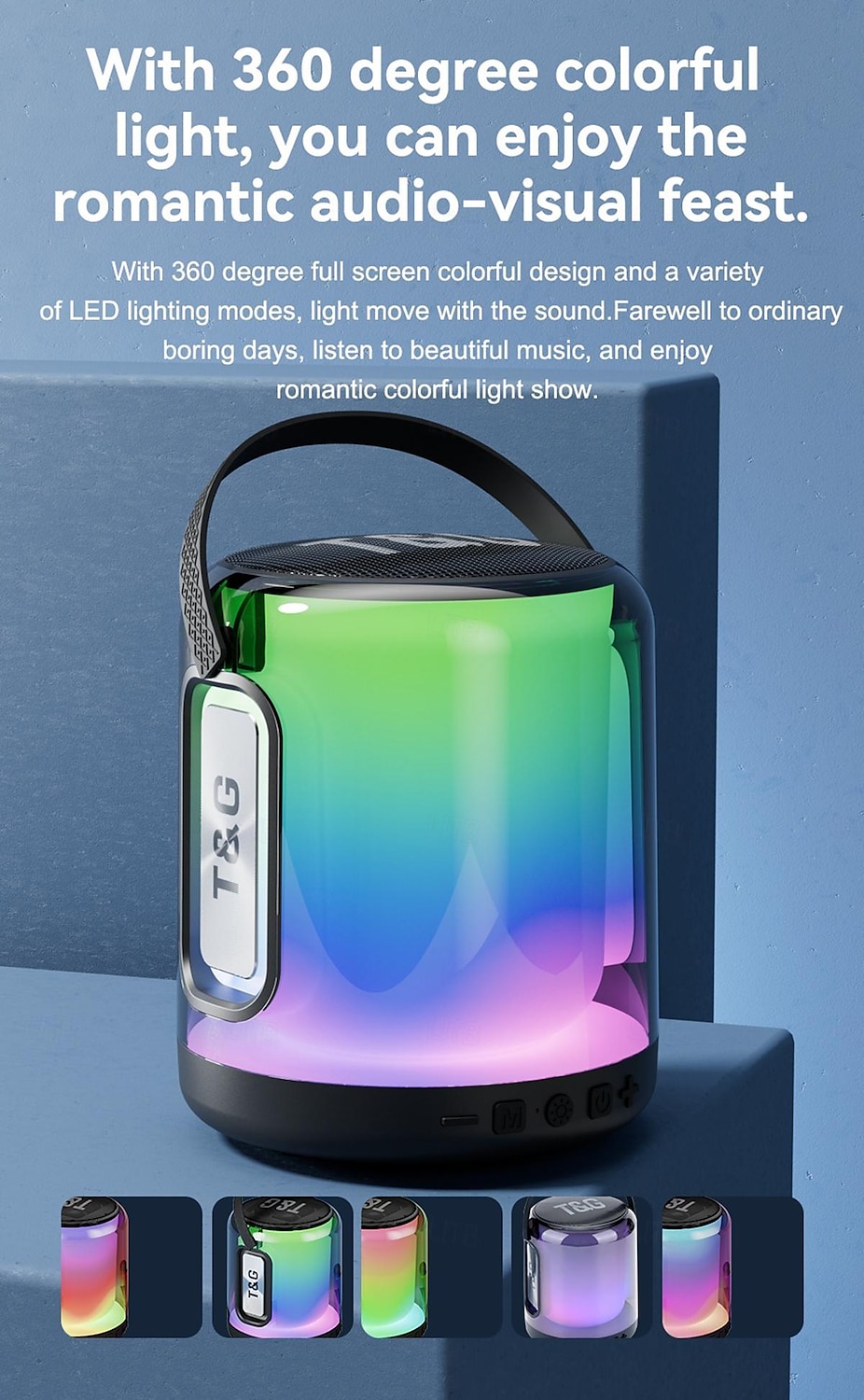 T&G TG376 Bluetooth Speaker Bluetooth LED Light Mini Stereo Sound Speaker For PC Laptop Mobile Phone 2025 - $57.99 –P1