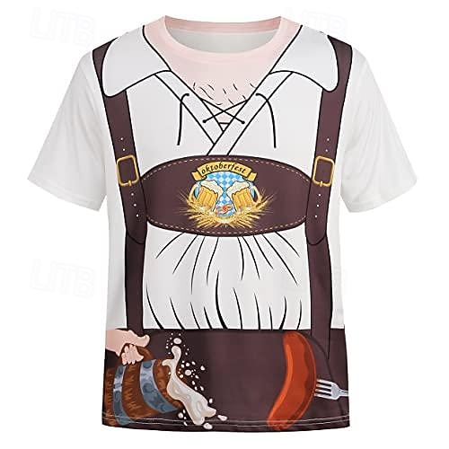 Tricou lederhosen Petrecere Casual Tricou Grafică pentru Bărbați Adulți Imprimare 3D pentru Carnaval Bere Oktoberfest Vacanță Petrecere 2026 - $20.99 –P7