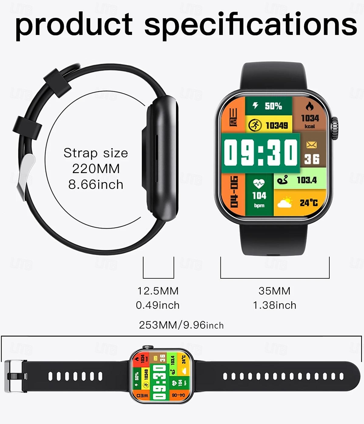 f108 smartwatch hartslag bluetooth oproepinformatie push-step count sporthorloge slimme armband 2025 - $57.99 –P19