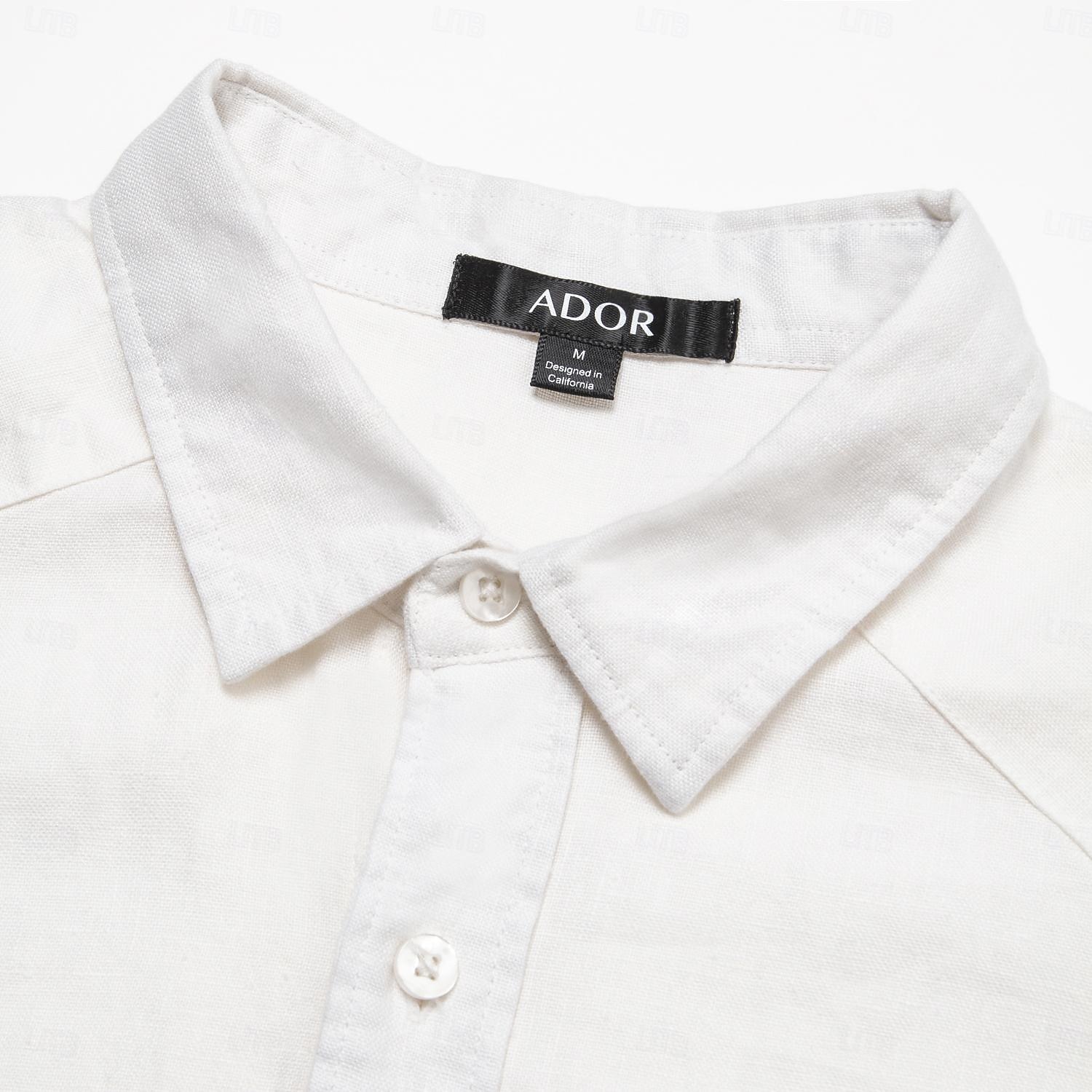 100% Lino Per uomo Camicia Camicia di lino Camicia da Spiaggia Camicia con Bottoni Bianco Manica Lunga Semplice Bavero Primavera & Autunno Vacanza Quotidiano Abbigliamento del 2025 a $28.99 –P3