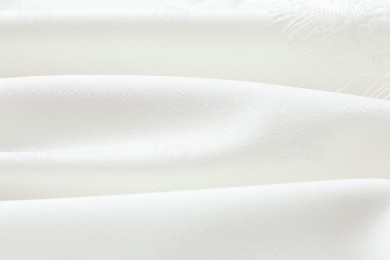 Vestido bohemio blanco para mujer, vestido de encaje, vestido con capas detalladas, sin mangas, escote redondo, blanco tostado, informal, para verano, fiesta en la playa, ropa de corte relajado 2025 - $32.99 –P7