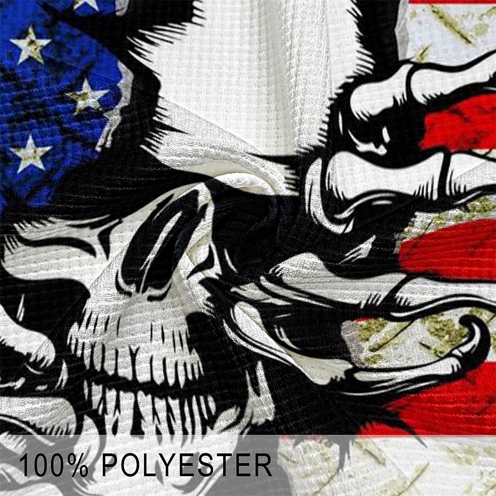 2026 250:e Herrarnas Amerikanska Flagga Veteraner Våffel Poloshirts Golfskjorta Kortärmade Poloshirts Kragade Skjortor Streetwear Semesterkläder Festkläder 3D Utskrift Knappar Sommar Vår Svart 2026 - $23.99 –P3