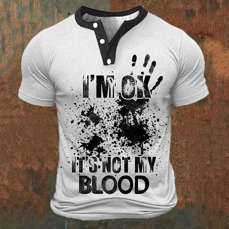 Per uomo Lettera Stampe Grafiche Mano Camicia vintage Maglia Henley Maglietta grafica Manica Corta maglietta Stampa 3D Henley Camicia Moda Essenziale Casual Quotidiano All'aperto Uscire Blu Nero del 2026 a $26.99 –P4