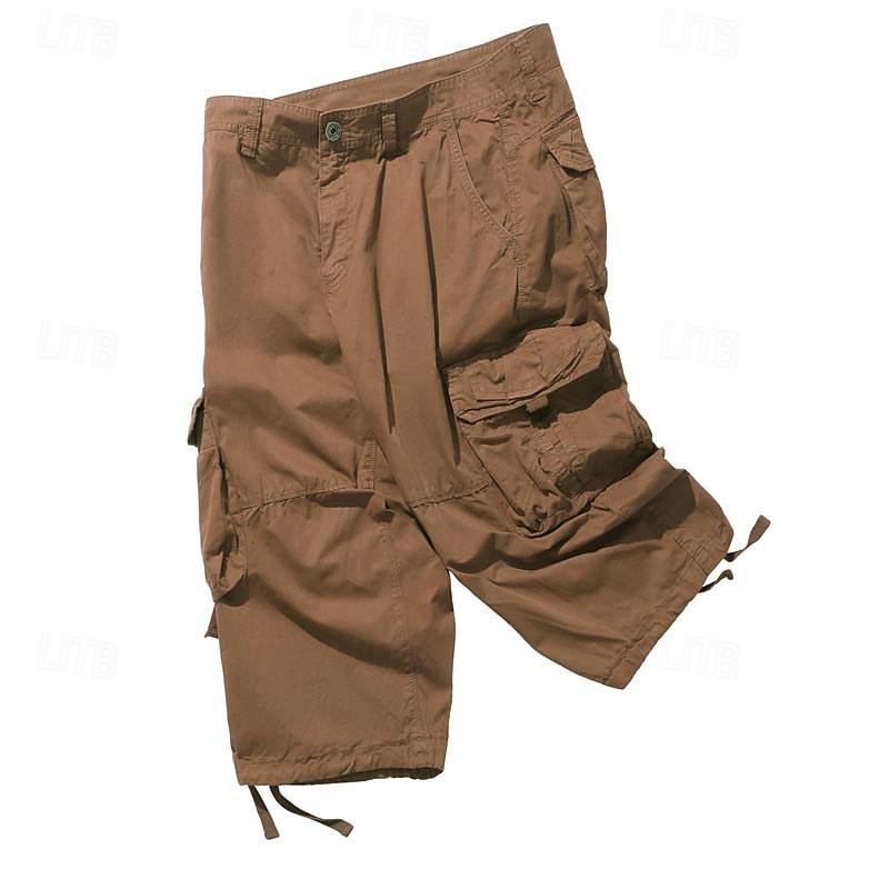 Herre Taktiske shorts Capri Cargo Shorts Cargoshorts Capri-bukser Shorts til turbruk Knapper Multi lomme عادي Anvendelig Kalv lengde utendørs Daglig Ut på byen Mote Klassisk Sjø blå Svart 2025 - $35.99 –P13