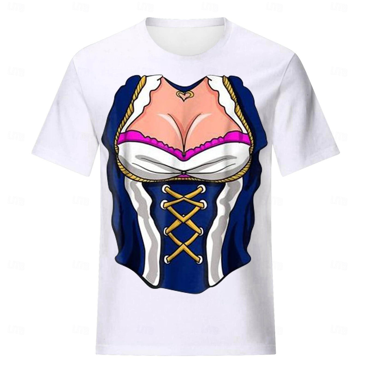 Japonesa/Curta Anime 3D Bávaro Estilo de rua Camiseta Arte Gráfica para Mulheres Adulto Impressão 3D  para Cerveja Oktoberfest Baile de Máscaras Casual / Diário de 2026 por $20.99 –P15