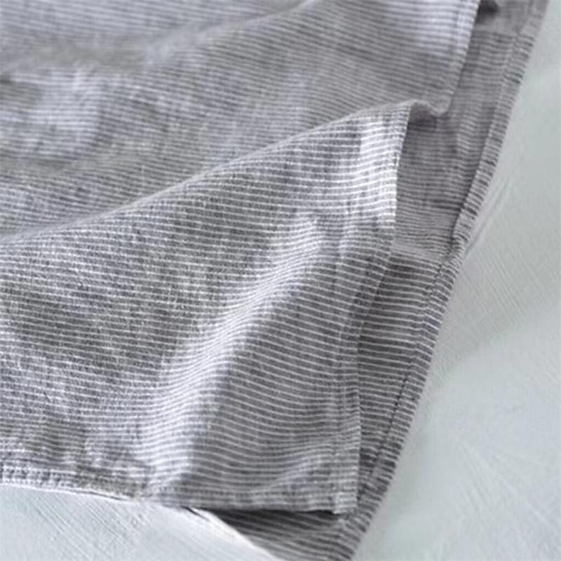 Men's Shirt Chinese Collar Shirt Mandarin Collar Shirt Casual Shirt Cotton Shirt Plain Vacation Street Sky Blue Dark Grey Beige Half Sleeve Band Collar Summer Clothing Apparel Button-Down 2026 - $21.99 –P7