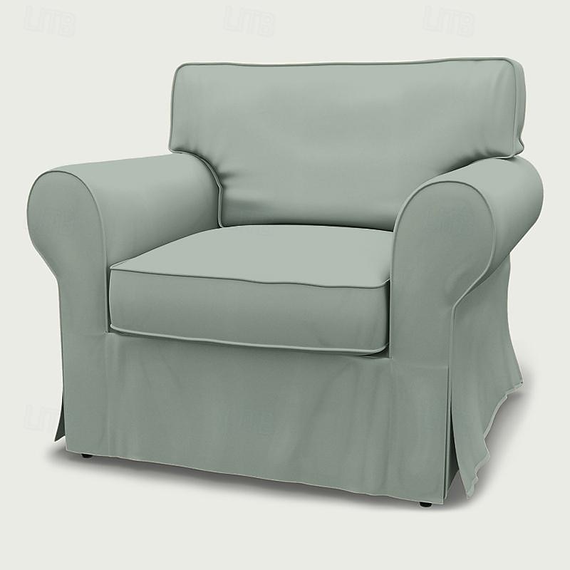 1-sits bomullstwill fåtöljöverdrag regular fit med pipings maskintvättbart 2025 - $153.99 –P6